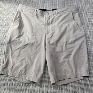 Johnnie-O Shorts Mens 36 Beige Chino Stretch Golf Casual 11 Inseam Lightweight
